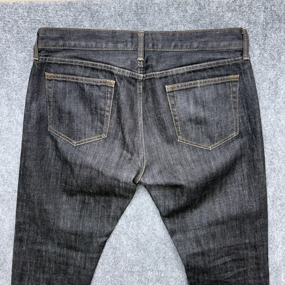 J Crew 484 Slim Straight Jeans black size 33 33x32